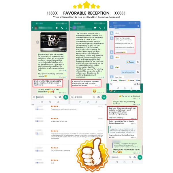 Hot sale Factory sale Automatic Full 40cm dual head i3200 PET film inkjet DTF T-shirt printer with spill powder ma