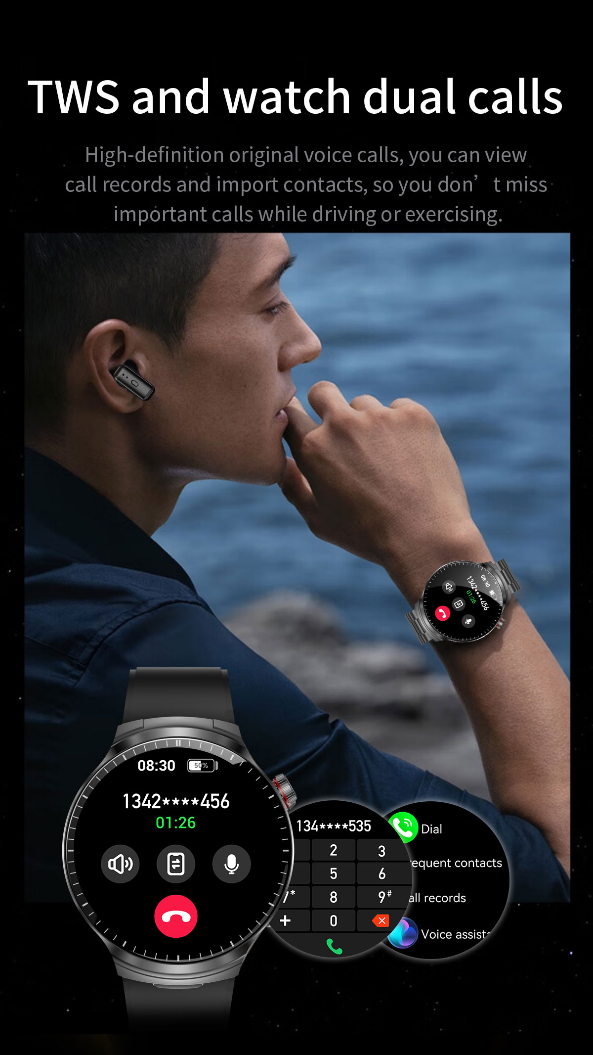 Upgrade Your Fitness Game with TWS Smart Watch and Wireless Earbuds High-Resolution Screen