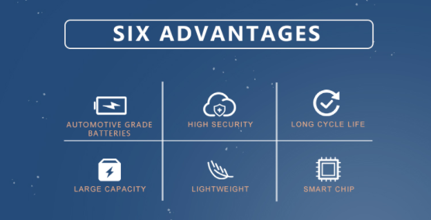 Rechargeable Lifepo4 100Ah 48V Golf Cart Battery Pack Built In BMS
