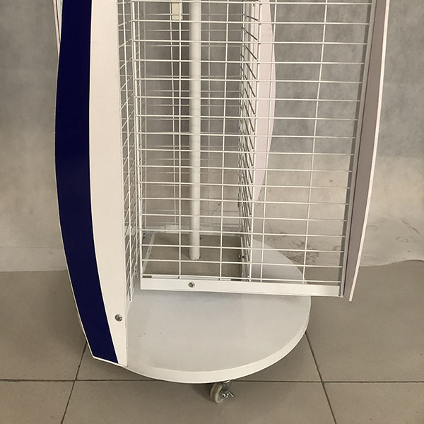 White Length 600mm Width 550mm Revolving Display Stand For Retail Store