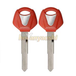 Plastic Brass Key Fob Shell For Motorcycle , Red Transponder Auto Key Shell