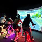 1280x800 AR Interactive Wall System Exercise Bike With Interactive Games