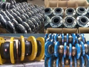 Flanged Connector Coupling Pipeline Single Ball Bellows Compensator EPDM NBR Flexible Rubber Expansion Joint