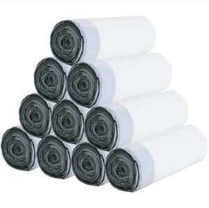 Buy cheap LDPE Drawstring Garbage Bag 0.04mm Thickness Waste Bin Liner On Roll product