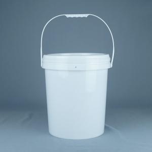 China Customized 15 Liter Paint Plastic Bucket With Lid And Handle on sale