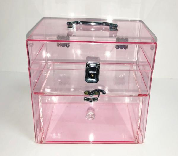 Quality OEM Pink Promotion Display Cosmetic Holder Acrylic Brochure Display for sale