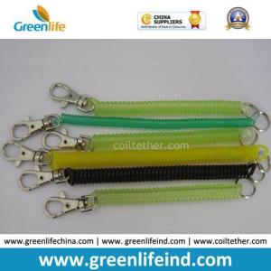 Spiraling Coil Key Chains W/Plastic Snap Clip Hook