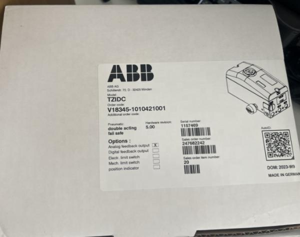 Quality Germany Original ABB TZIDC Electro Pneumatic Positioner V18345-1010421001 for sale