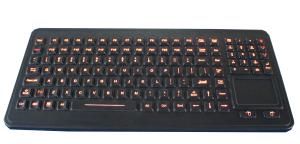 China 120 key illuminated rubber ruggedized keyboard with sealed touch pad on sale