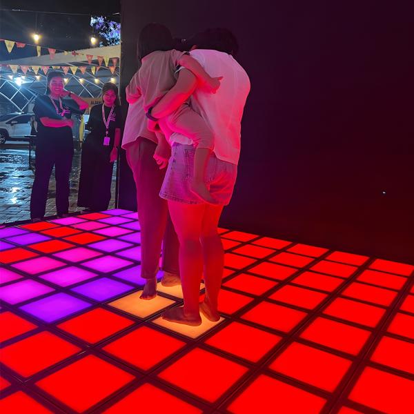 Quality LED Dance Floor Tile Jumping Grid Interactive Game Super Grid for sale
