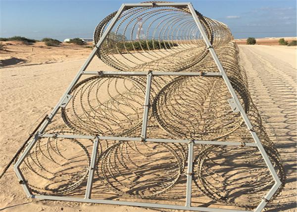 Quality Triangle BTO-28 Razor Blade Wire Removable Grid Guard On Prison Or Government Agency for sale