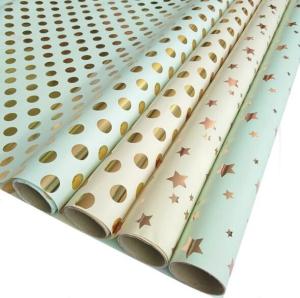 Buy cheap Bronzing Pattern Gift Wrapping Paper 76x200cm Custom Length Rectangle Shape product