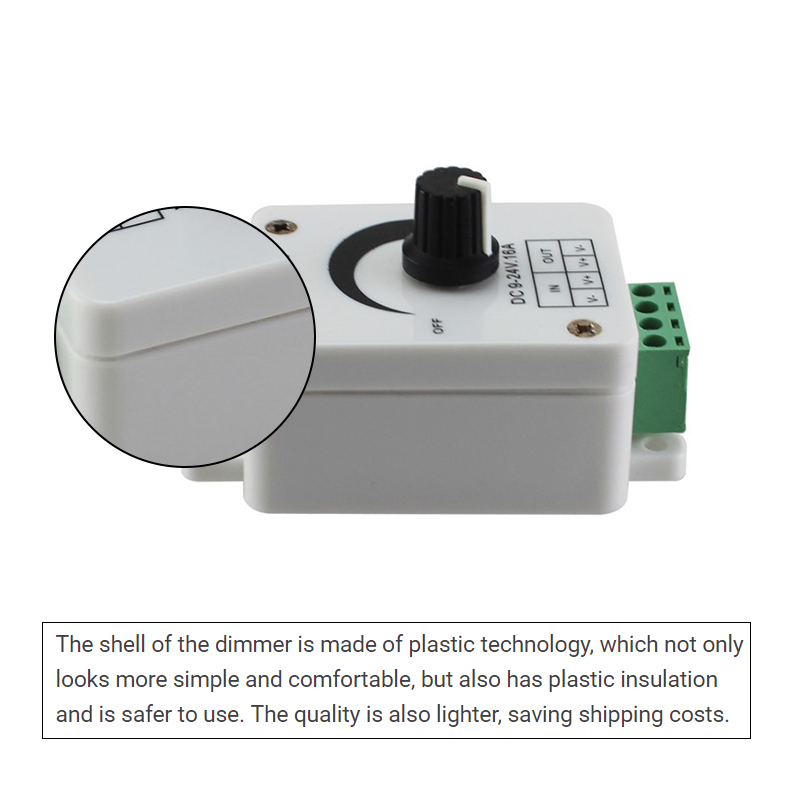 DC 12V 8A LED Controller Dimmer Switch Adjustable Brightness Single Color