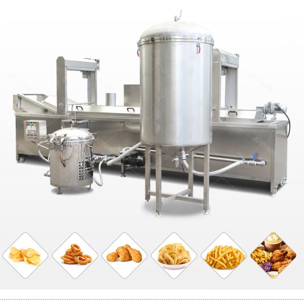 120kw 304 Stainless Steel French Fries Fried Chicken Fish Processing Line Electrical Water-oil Deep Fryer