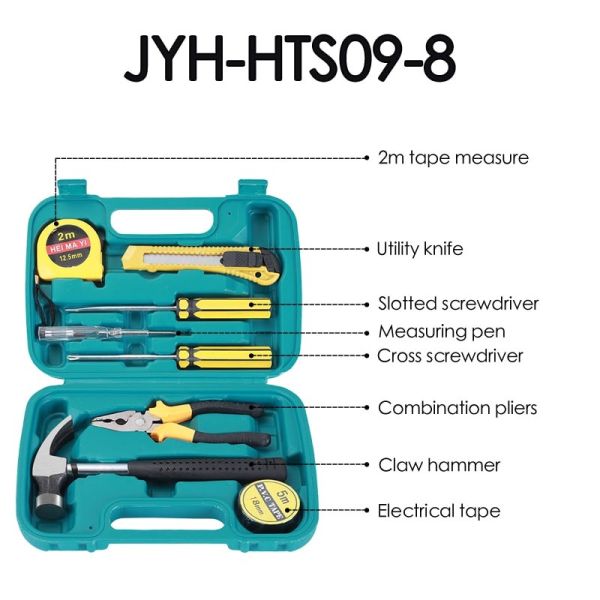JYH-HTS12-2 Car Maintenance Tool Kit Multifunctional 12 Piece Electrician Tool Set