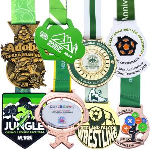 China Marathon Running Sports Medal Custom Award Medal Bronze Plated on sale