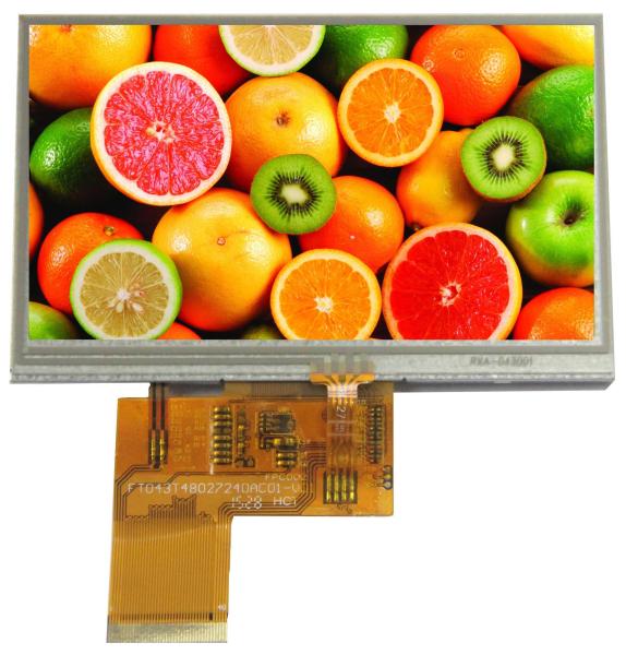 Quality 250nits 4.3 Inch Tft Lcd Display Module 480x272 Dots RGB Interface With Resistive Touch Panel for sale