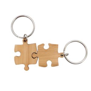 Buy cheap Bamboo Wooden Matching Puzzle Keychain Engraving UV Printing product
