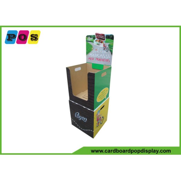 Point Of Sale Retail Cardboard Recycling Bins Display Stand For M&M Candies DB019