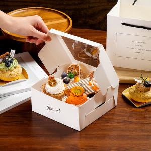 Rectangle Personalised Cake Bakery Box With Paperboard Liner