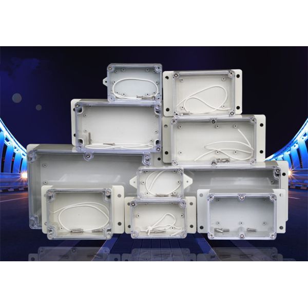 Customized IP65 Waterproof Plastic Box , Transparent Pcb Enclosure Box
