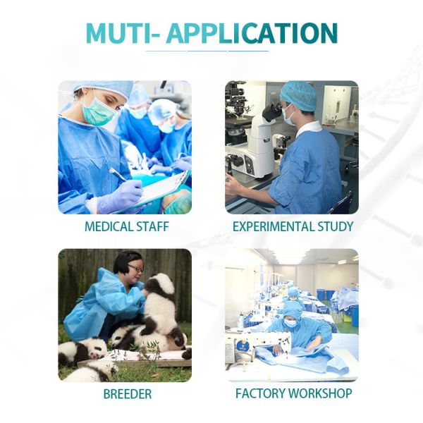 Breathable Disposable Medical Coverall Microporous Protective Clothing