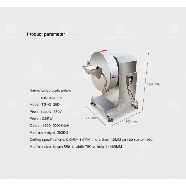 3000KG/H Commercial potato chip machine pumpkin, winter melon, potato slicing, root, large potato equipment