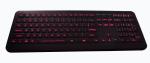 Rubber hygienic IP65 illuminated USB medical keyboard with FN numeric keys