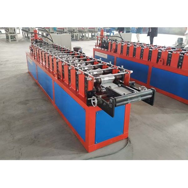 Total Power 7.5KW Garage Door Roll Forming Machine , Steel Door Frame Forming Machine
