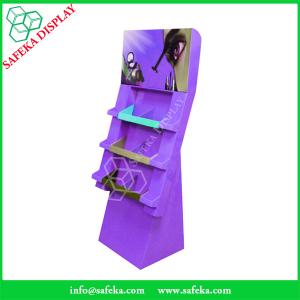 Cardboard Eye shadow display stand China retail display Manufacturer floor standing pop up display rack  for makeups