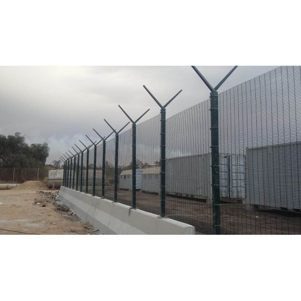 Green Clearvu Anti Climb Mesh Panels High Security Galvanized 358 Iron Garden