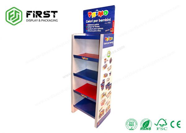 Quality OEM Customized Printing Promotional Recycling Paper Floor Cardboard Display Stand for sale