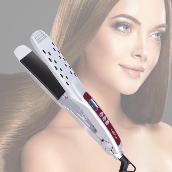 Quality Titanium Fast Heating Steam Hair Straightener LCD Display 60-100W for sale