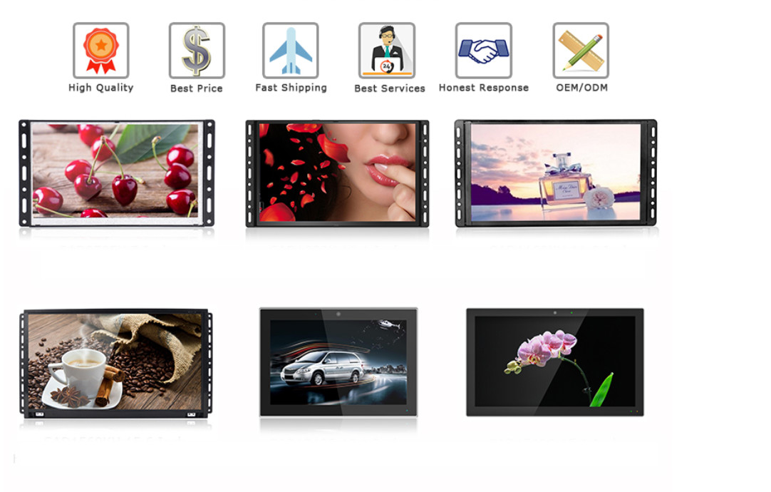 Android Open Frame LCD Panel Wifi 4g Touch Optional Multiple Interactive Mode Interfaces