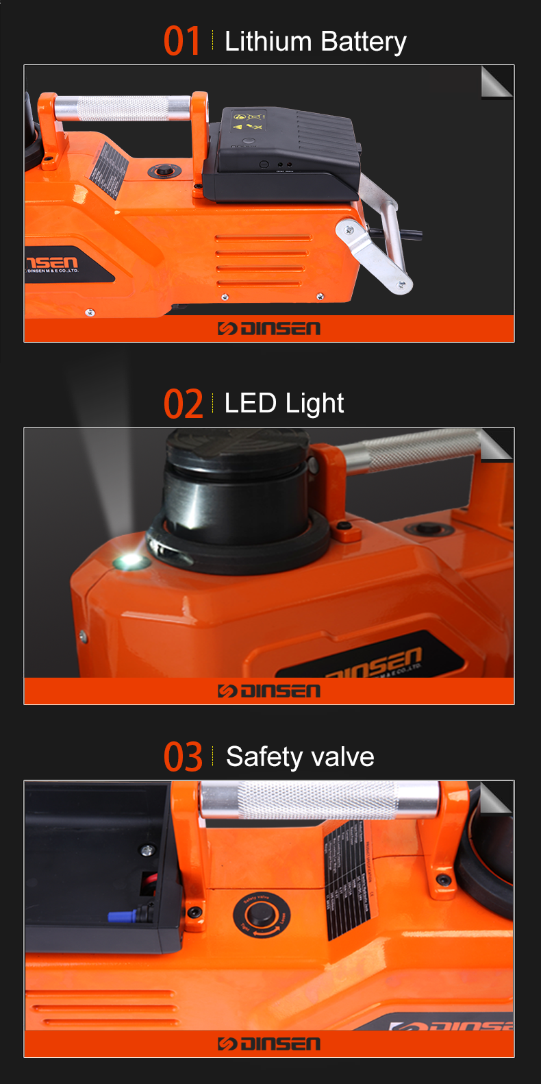 Pressure Ram 15 Ton Trolley Jack Electric Powered 25A Max Current