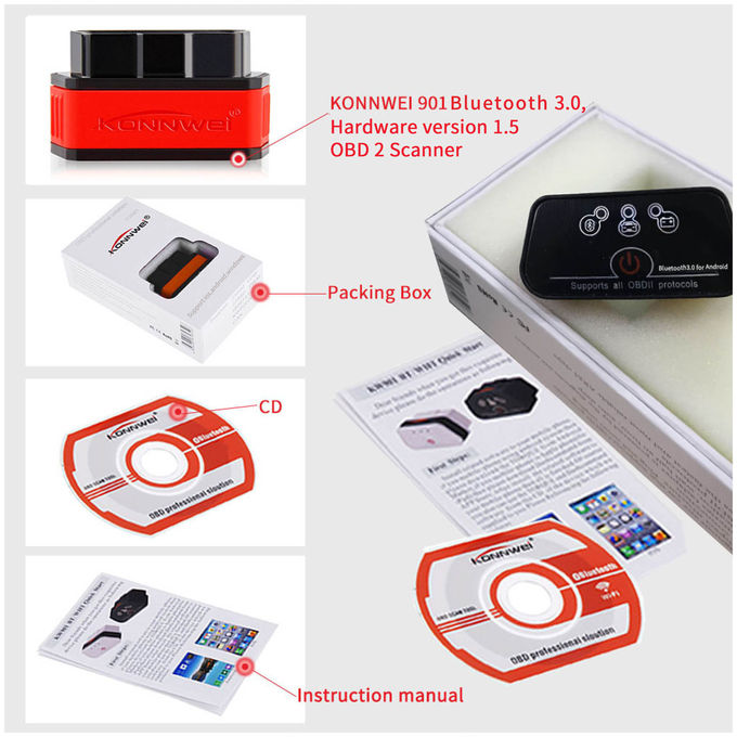 Compact Elm327 Bluetooth Obd2 Car Diagnostic Interface Tool Plug And Play