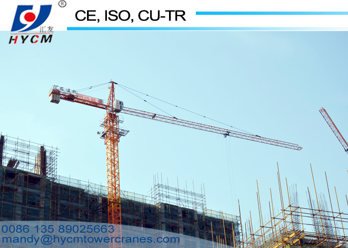 1.2ton Tip Load 60m Boom Length Variable Frequency Drive Hammer Head Tower Crane QTZ6012
