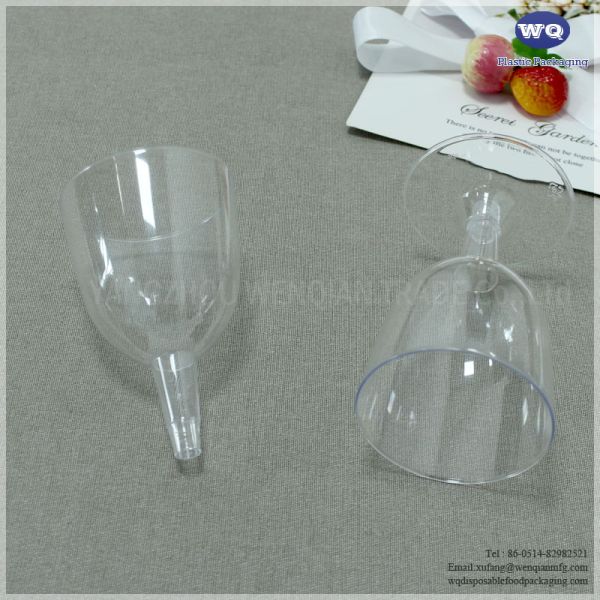 4oz/6oz Clear Plastic Red Wine Glasses , Durable Disposable Plastic Drink Glasses For Home Daily Life Party Wedding