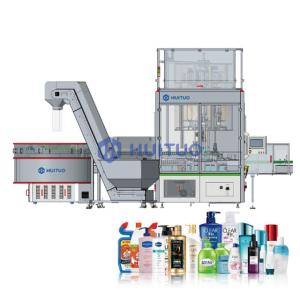 Buy cheap Automatic rotary spray dispenser dosing pump capping machine with electronic cam and servo torque control product