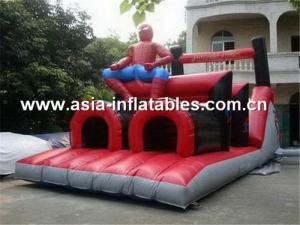 Buy cheap Red Color Inflatable Obstacle Challenges Games In Spiderman Style product