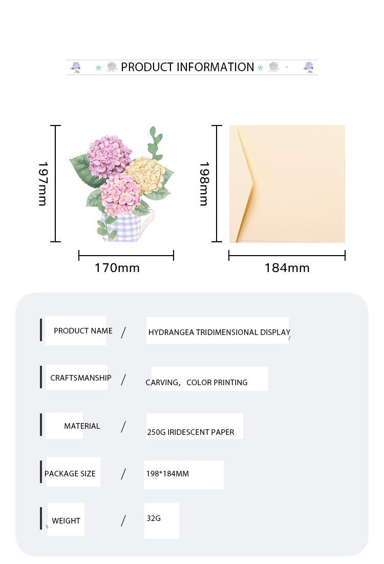 Luxury 3mm 3d Pop Up Greeting Card For Mother Day