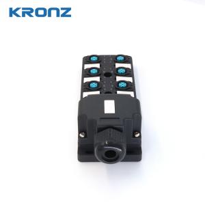 Industrial Distribution Box Dual Channel No components 8 Port M12 Connector Junction