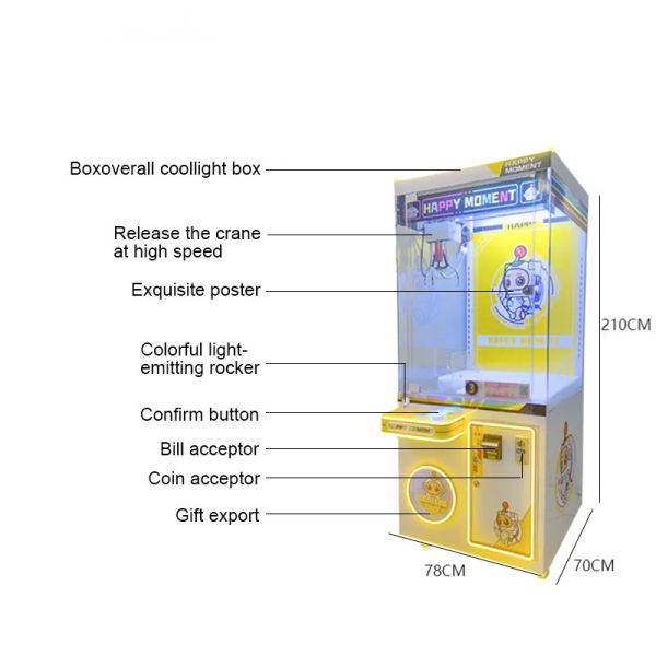 Arcade Toy Claw Vending Machine With Banknote Quality Super Good Doll Machine