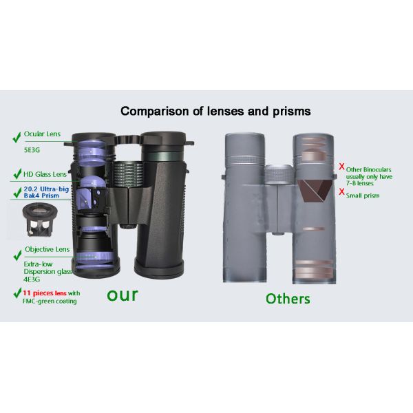 Adults Wide Field 10 X 42 Binoculars With ED Glass Waterproof Bird Watching