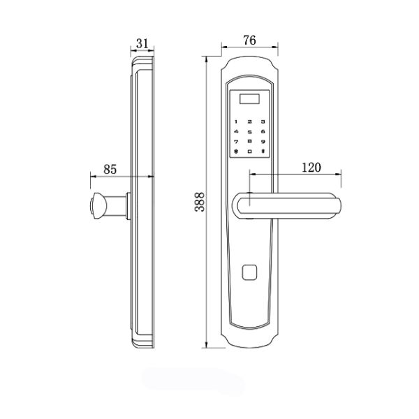Fingerprint Intelligent door lock digital door lock keyless touch lock Biological fingerprint lock