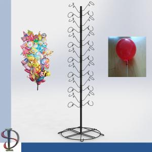China Balloon Holder Tree Stand / Metal hooks display stand / metal display rack with round base / POP display stand on sale