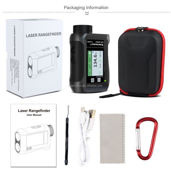 J600m Laser Rangefinder Rechargeable Fast Read Laser Distance Meter LCD Screen Memory Storage Portable Design