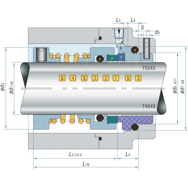 Mechanical Seal Tg1527|Pump Seal Parallel Spring Mechanical Seals