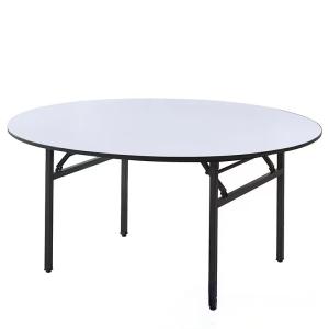 China OEM Round Plastic Folding Table MDF Folding Round Banquet Tables on sale