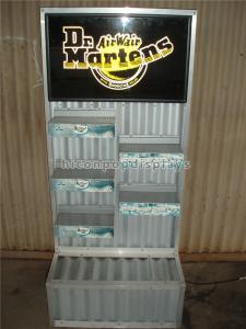 China Free Standing Metal Display Racks Custom Advertising Shoes Display Rack For Store on sale